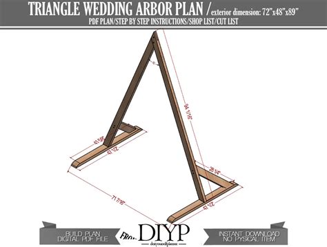 Triangle Wedding Arch Frame Plans Build Plan For Wedding Arbor Diy