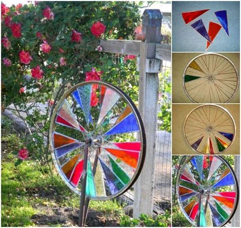 Tj.moree life is a beautiful ride garden flag spring burlap flag, vertical double sided blue bicycle and wreath, home yard patio lawn outdoor decor, 12.5 x 18 inch. 10 Fabulous Ideas to Use Bike Wheels for Garden Decor