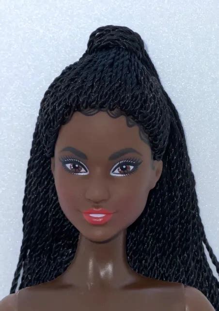 Barbie Model Muse Holiday 2021 Nude Aa Doll Black Braided Hair New June