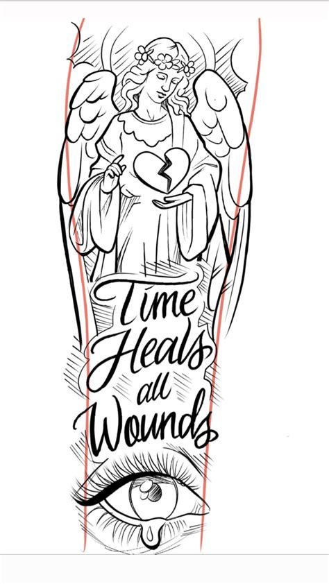 Time Heals And Wonder Angel Tattoo