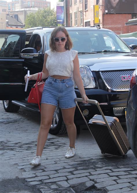 Chic Tanya Burr Puts On A Leggy Display In Denim Shorts And A Pretty