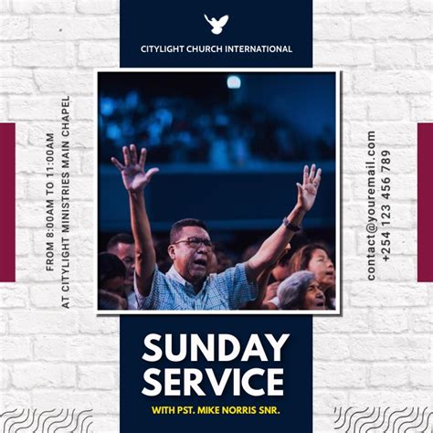Church Sunday Worship Service Flyer Template Postermywall