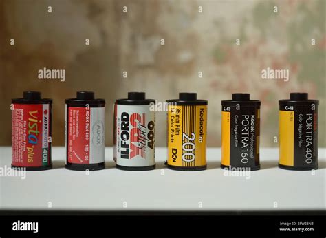 35mm Film Canisters Stock Photo Alamy