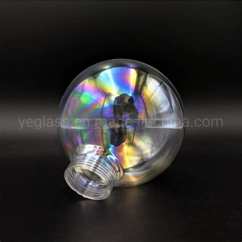 Customized Borosilicate Glass Globe Lamp Shade With Colorful Painted Outside China