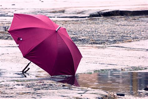 Rainy Day With Red Umbrella Stock Photo And More Pictures Of 2015 Istock