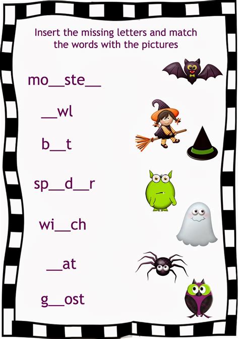 Halloween Worksheets For Kindergarten Free
