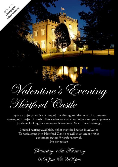 Hertford Castle Valentines Evening On 14022015 Hertford Castle Events