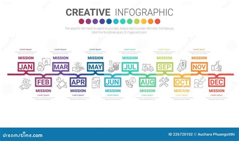 Infographics All Month Planner Design And Presentation Business Vector
