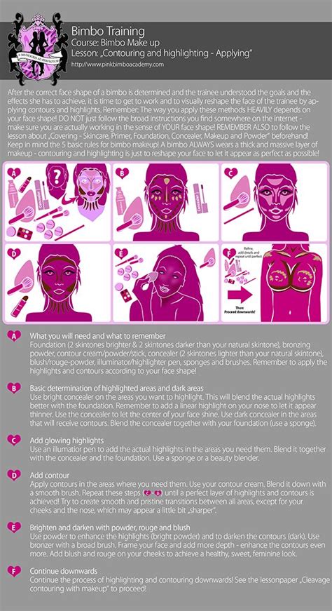The Pba Guide To Bimbo Makeup Contouring And Highlighting Pink Bimbo Academy