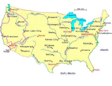 El río colorado brota en la región de las montañas rocosas, específicamente en el paso de montaña conocido como. USA - Daten & Fakten