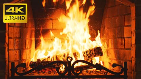 🔥 Cozy Crackling Fireplace 4k No Music Relaxing Fire Burning Video