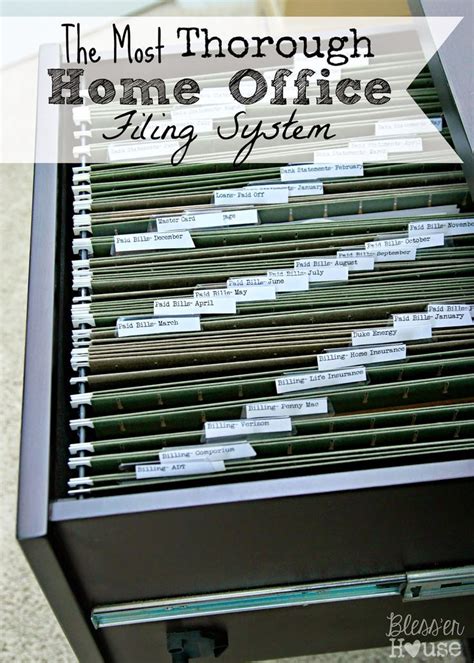Organizing The Most Thorough Home Office Filing System Office