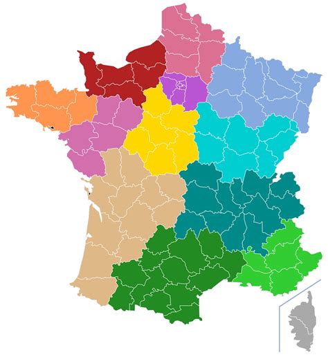 Carte de france vierge : Carte de france vierge limites regions et departements