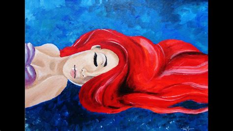 🎨ariel The Little Mermaid Speed Painting Youtube