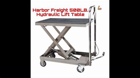 All lifts, cranes & stands. Harbor Freight 500lb Hydraulic Lift Table First Glance Out ...