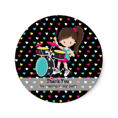 Rockstar Party Classic Round Sticker Zazzle