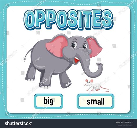 Opposite Words Big Small Illustration Stock Vector Royalty Free