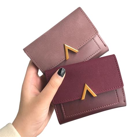 Luxury Matte Leather Small Wallet And Credit Card Holder For Women