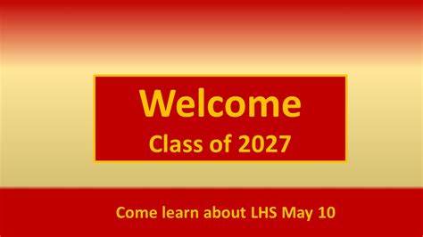 Class Of 2027 Welcome Night May 10 Lincoln High School