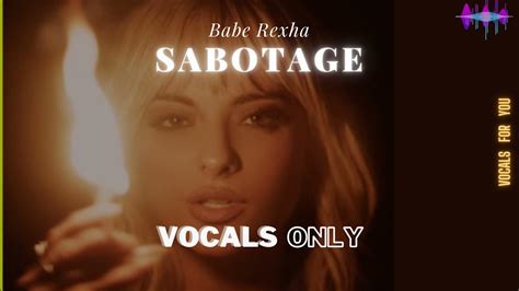 Bebe Rexha Sabotage Vocals Only Vocals For You Youtube