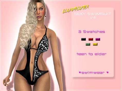 The Sims Resource Sexy Swimsuit V Lounacutex