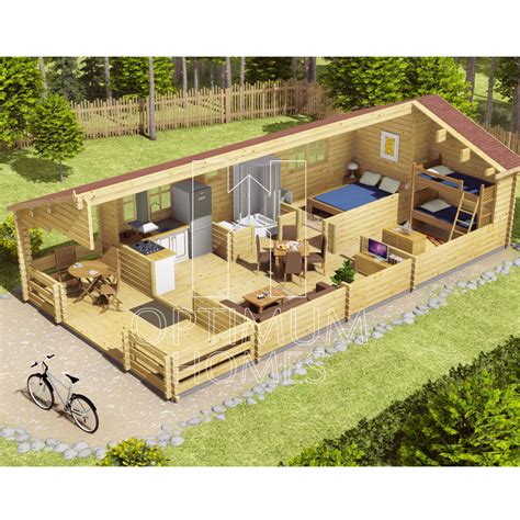 2 Bedroom Log Cabin Longmile Optimum Homes