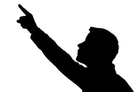 Man Pointing Silhouette Free Stock Photo Public Domain