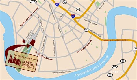 University Of New Orleans Map Map Vector