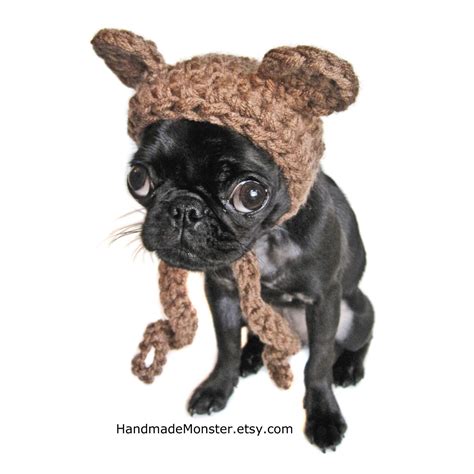 Crochet Dog Hats Bear Hat Ewok Star Wars Inspired Pet