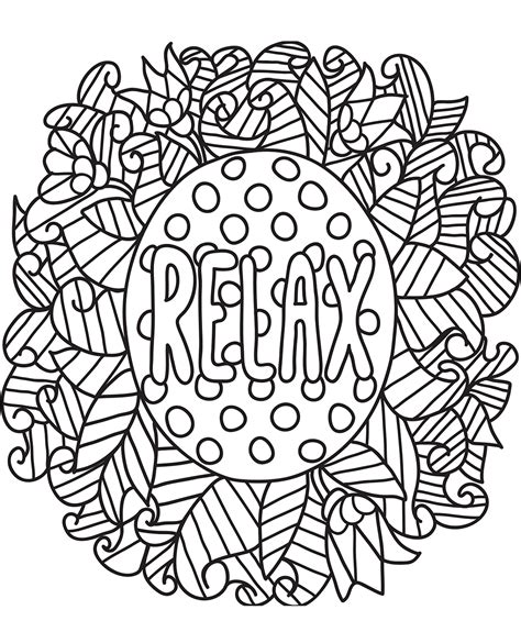 Gallery of awesome art coloring pages for adults picture inspirations. Relax Doodle Coloring Page - Free Printable Coloring Pages ...