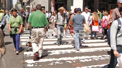 people commuting in new york city on crowded streets urban lifestyle scene stock footage city