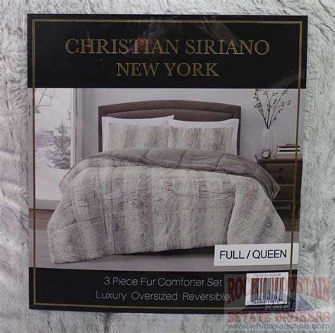 New Christian Siriano New York 3 Piece Faux Fur Fullqueen Size Luxury