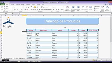 Inventarios En Excel Parte 1 2 Alta De Productos Y Stock O Existencias