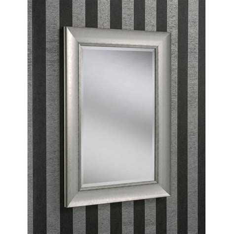 Decorative Silver Rectangular Wall Mirror Homesdirect365