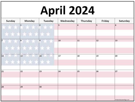 Collection Of April 2024 Photo Calendars With Image Filters