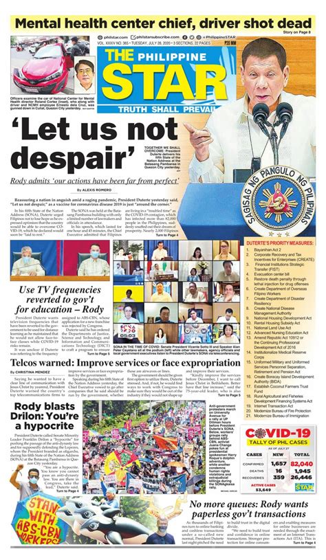 The Philippine Star July 28 2020 Newspaper Get Your Digital Subscription