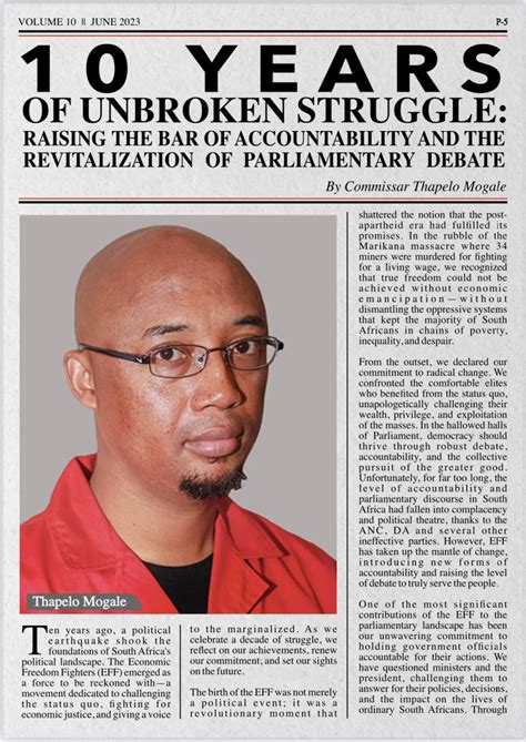 Economic Freedom Fighters On Twitter Must Read In The Th Edition Of The Radical Voice