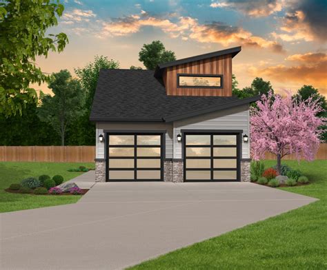 California Modern Detached Garage With Loft Mm 1710 Modern Detached