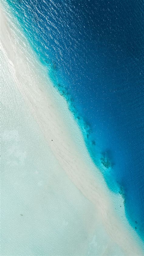 Agua Arena Azul Split Abstracto Ishan Maldivas Playa Resumen