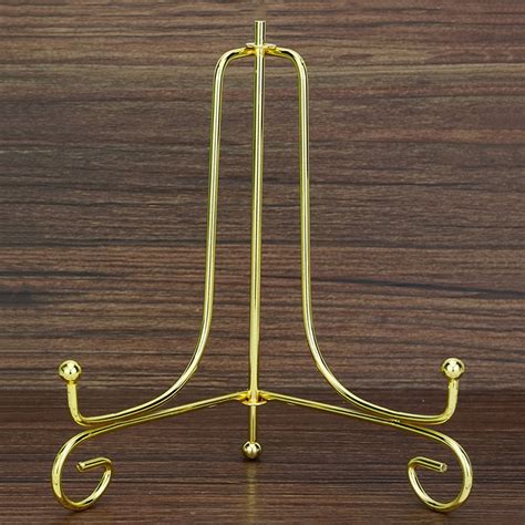 Iron Display Stand Gold Iron Easel Plate Display Photo Holder Stand