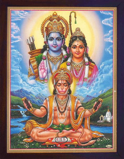 Buy Hanuman Reciting Sita Ram Sita Ram And Ram Giving Him Blessings A