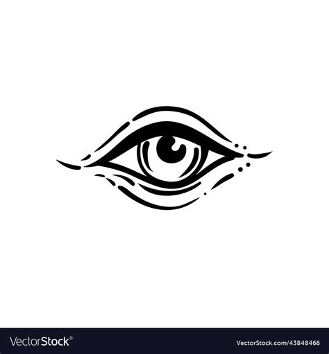 Blackwork Tattoo Flash Eye Of Providence Masonic Vector Image