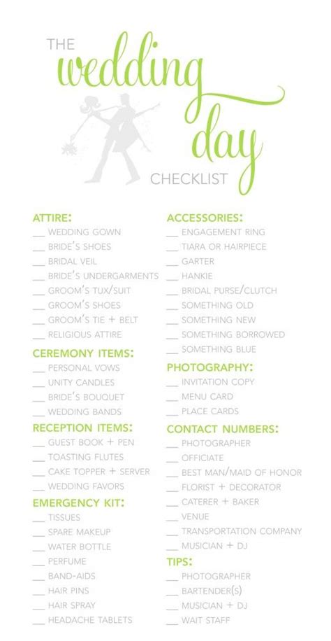 Printable wedding checklist helps you to stay on track during the whole wedding planning process. Wedding Planner Template Guide Checklist Decoration ...