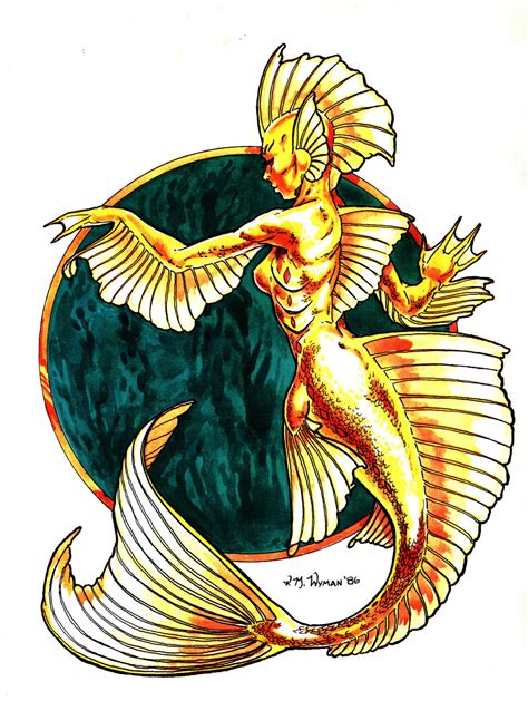 Golden Mermaid By Jkrolak On Deviantart