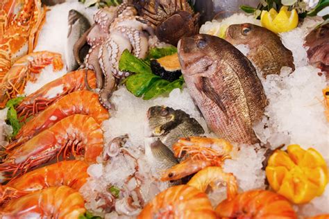 Fresh Seafood On Ice Free Stock Photo - Public Domain Pictures