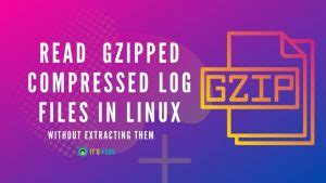 How To Read And Work On Gzip Compressed Log Files In Linux
