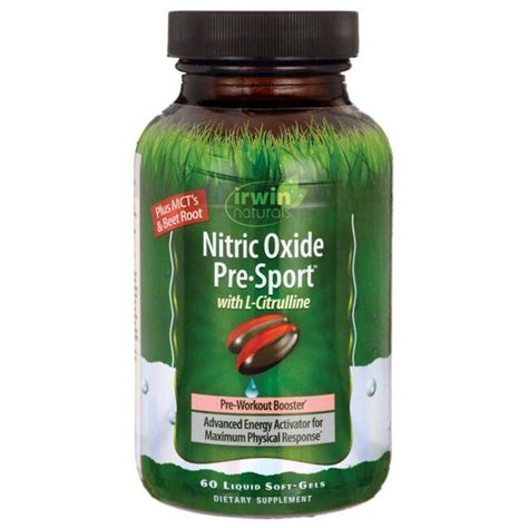 Irwin Naturals Nitric Oxide Pre Sport 60 Sgels Swanson