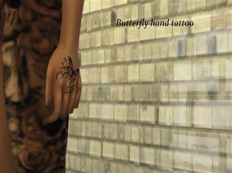 Female Butterfly Tattoo Hand The Sims 4 Catalog