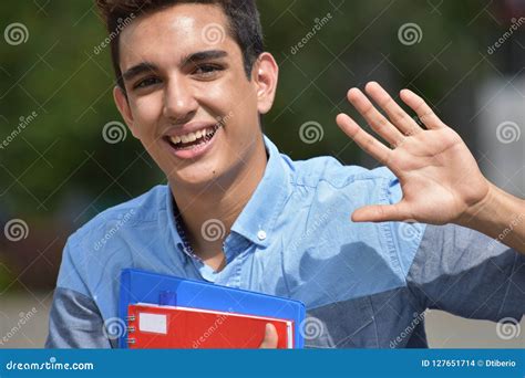 Happy Hispanic Male Student Stock Photo Image Of Latino Pupils