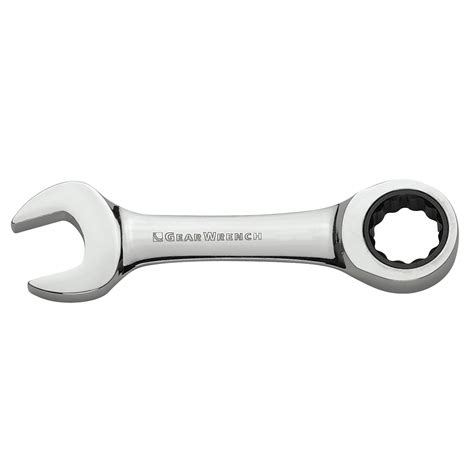 Gearwrench 10mm Full Polish Stubby Ratcheting Combination Wrench